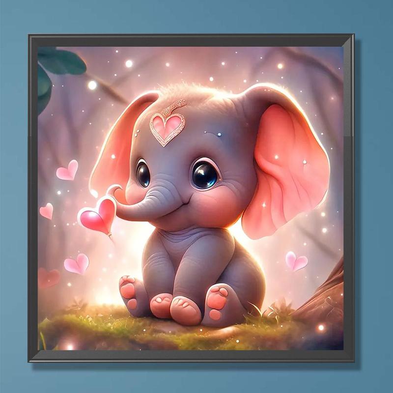 Cute Cartoon Animal Design Diamond Arts Colorful Painting Kit without Frame, Cute Animal Pattern DIY 5D Diamond Arts Colorful Painting Kit without Frame, DIY Wall Art Decor for Home (1 Count), Christmas Gift