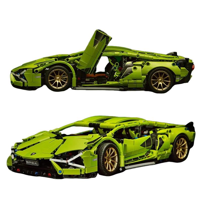 1254pcs Lamborghini Sports Car MOC Building Blocks and Engineering Construction Toy - Adult Collectible 1:14 Scale Race Car Model Kit