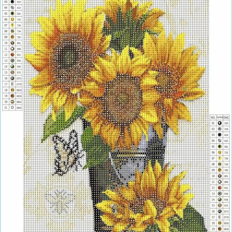 5D Diamond Painting Kits for Adults Beginners Full Drill Sunflowers DIY Diamond Art Kits Paint with Gem Art for Home Wall Decor 15.8inch*11.8inch 30cm*40cm