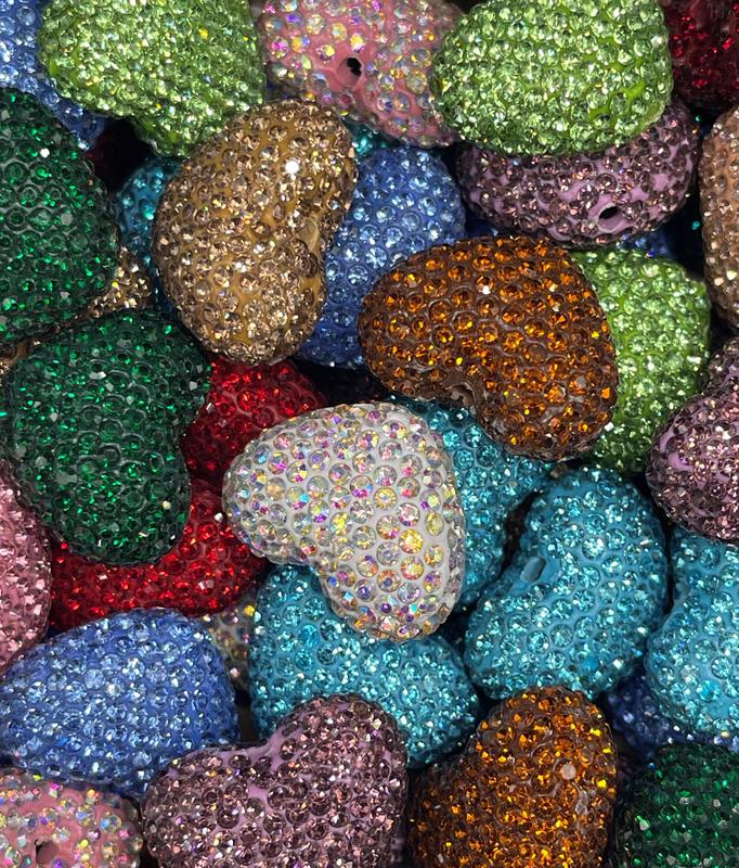 Quality Resin Rhinestone and Sugar Beads for Pens, Bracelets, and Necklaces - 20mm Bubblegum Beads in Diverse Colors