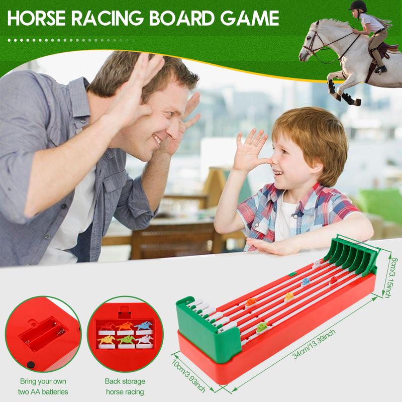 Horse Racing Game Fun Horse Race Board Game Relaxing Horse Running Game Safe Horse Racing Table Game with 6 Horses Game for Family Party Entertainment