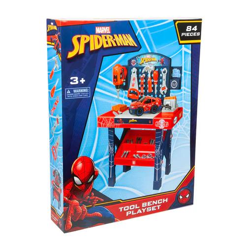 Spider-Man Marvel Tool Bench Playset with Take Apart Car 84 Pieces