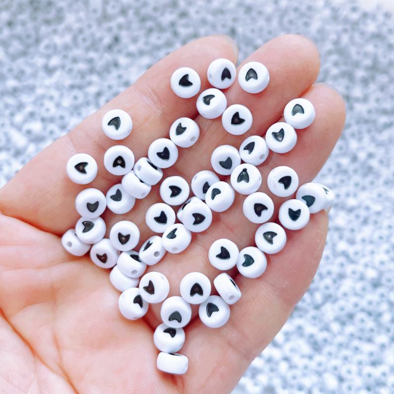 Heart & Smiley Shaped Beads, 200pcs bag Colorful Beads for Phone Chain, Bracelet Making, Diy Jewelry Making Accessories