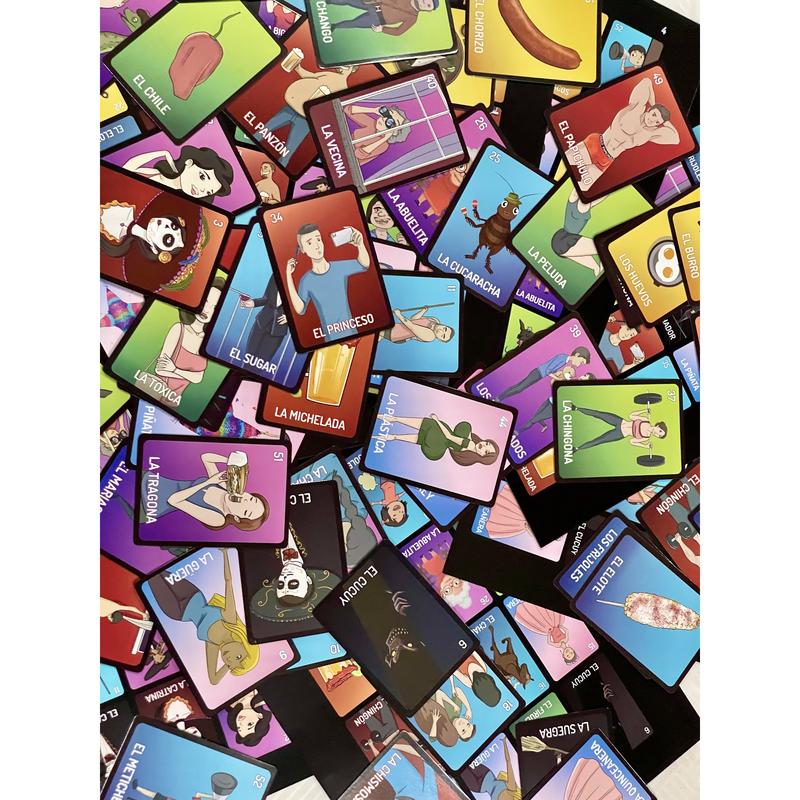 Juego de Lote-Rísa - Loteria Game with 10 Boards and a Deck with 54 Cards