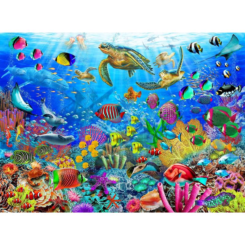 Puzzles for Kids Ages 4-8 Year Old - Underwater World, 100-Piece Jigsaw Puzzle for Kids 4-6-8 Year Old Learning Educational Puzzle Toys Gifts Kids Puzzles Ages 4-8 for Boys and Girls