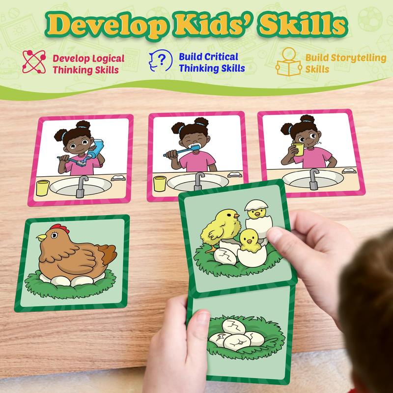 Sequencing Cards, Sequence Game, Improve Storytelling, Social Skills, Sentence Building, Learning Activities toys