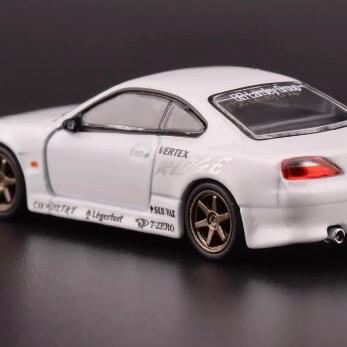 Tarmac Works Nissan Silvia S15 VERTEX White Global64 1 64 Diecast Model Car