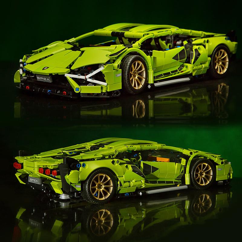 1254pcs Lamborghini Sports Car MOC Building Blocks and Engineering Construction Toy - Adult Collectible 1:14 Scale Race Car Model Kit