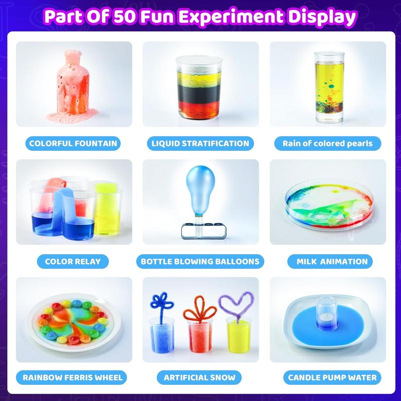 Science Kits for Kids - 50 Experiments Science Kit for Kids Age 6-12 Year Old, Educational Science Toys Gifts for Girls Boys, Chemistry and Physics Set Toys for Boys Girls