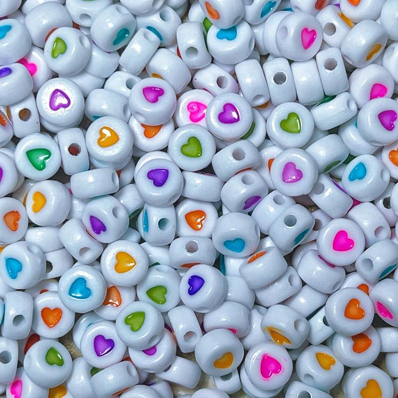 Heart & Smiley Shaped Beads, 200pcs bag Colorful Beads for Phone Chain, Bracelet Making, Diy Jewelry Making Accessories