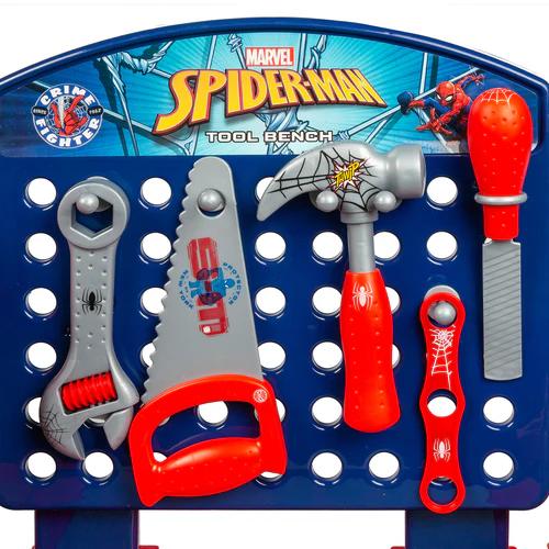 Spider-Man Marvel Tool Bench Playset with Take Apart Car 84 Pieces