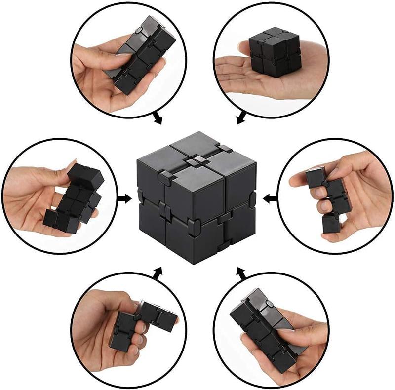 Infinity Cube Sensory Fidget Toy, EDC Fidgeting Game for Kids and Adults, Cool Mini Gadget Best for Stress and Anxiety Relief and Kill Time, Unique Idea That is Light on The Fingers and Hands for Christmas gifts