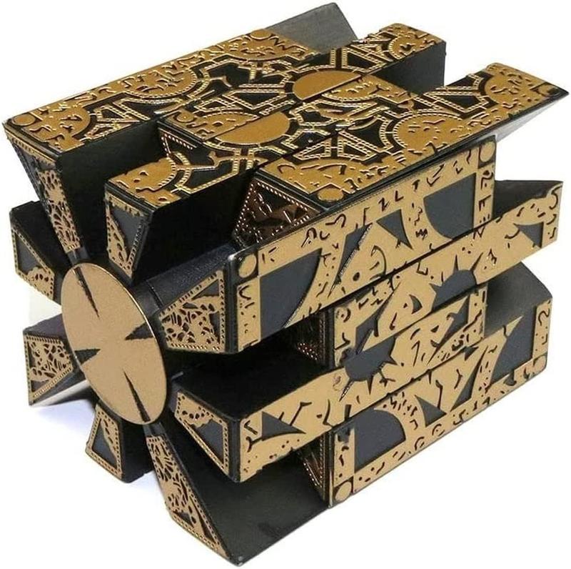 Detachable Hellraiser Puzzle Box, Hellraiser Puzzle Box Functional, Deformation Detachable Lock Puzzle Box. with Base (Standard)