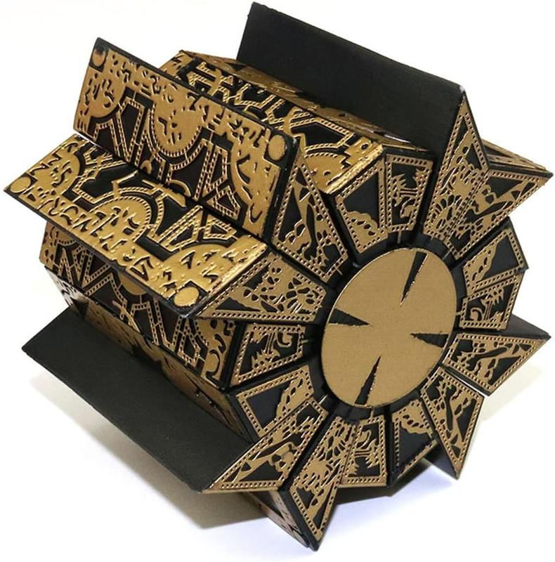 Detachable Hellraiser Puzzle Box, Hellraiser Puzzle Box Functional, Deformation Detachable Lock Puzzle Box. with Base (Standard)