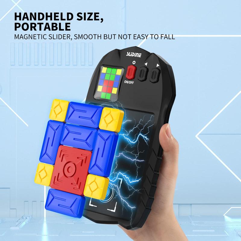 Christmas Gift Super Slide Games Sliding Block Puzzle 500+ Level Slide Puzzle Game Travel Fidget Toys Handheld Games Console STEM Learning Games Brain Teaser Puzzles