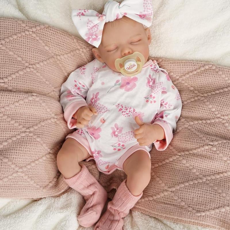 BABESIDE Reborn Baby Dolls - 17Inch Soft Cute Realistic Baby Dolls with All Accessories, Handmade Real Life Sleeping Babies Doll for Authentic Experience, for 3+ Years Old Girls