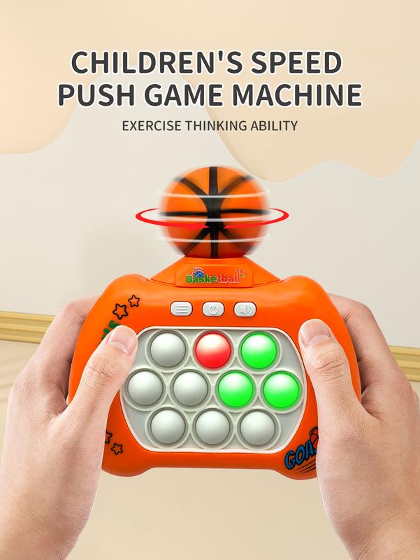 Fast Push Puzzle Game Quick,Fast Push Game Console,Electronic Pop It Game Light Up Pop It Pro Quick Push(Football, Basketball, Baseball)