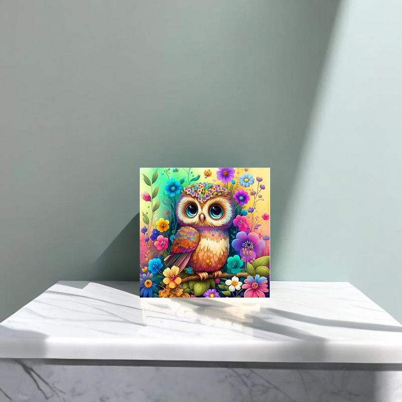 Cute Cartoon Animal Design Diamond Arts Colorful Painting Kit without Frame, Cute Animal Pattern DIY 5D Diamond Arts Colorful Painting Kit without Frame, DIY Wall Art Decor for Home (1 Count), Christmas Gift