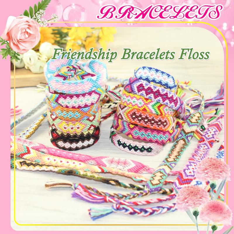 Embroidery Floss Rainbow Color 50 Skeins Per Pack Cross Stitch Threads Friendship Bracelets Floss Crafts Floss