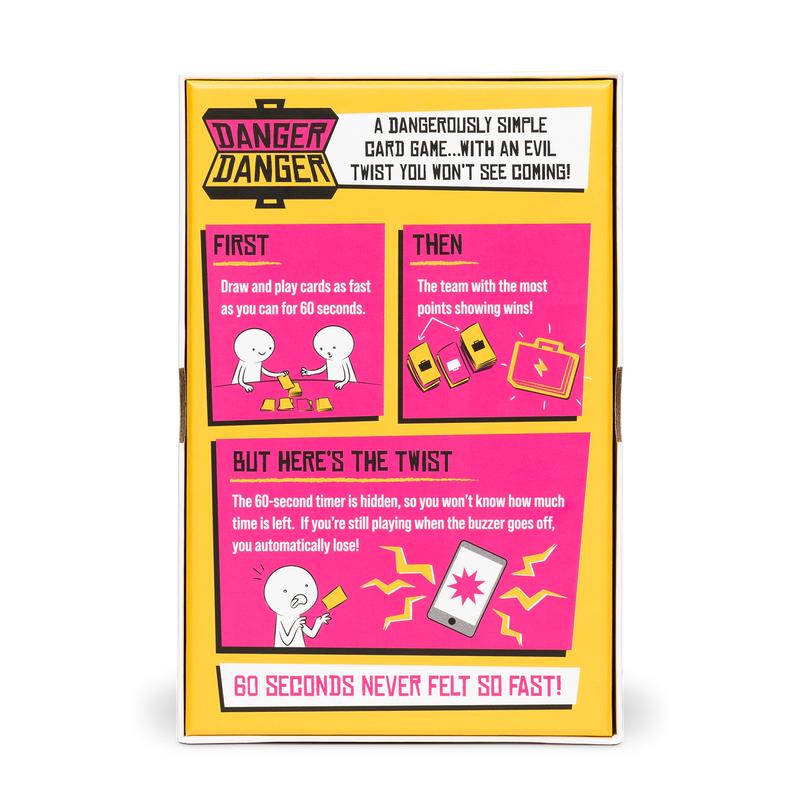 Danger Danger by Exploding Kittens: A 10 Minute Team Card Game - Outwit, Outplay, Outscore! - Ages 7+ - Family Card Game cardgames