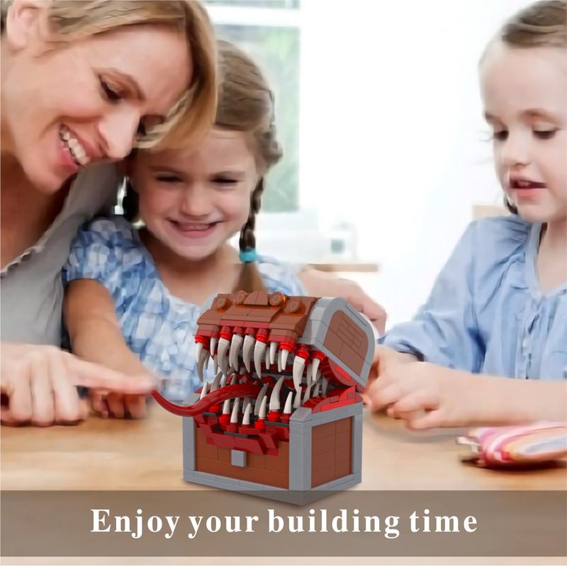 Long Tongue Man-eating Box Monster Building Blocks Set, Great Halloween Gifts for Fans and Kids (366 pcs)