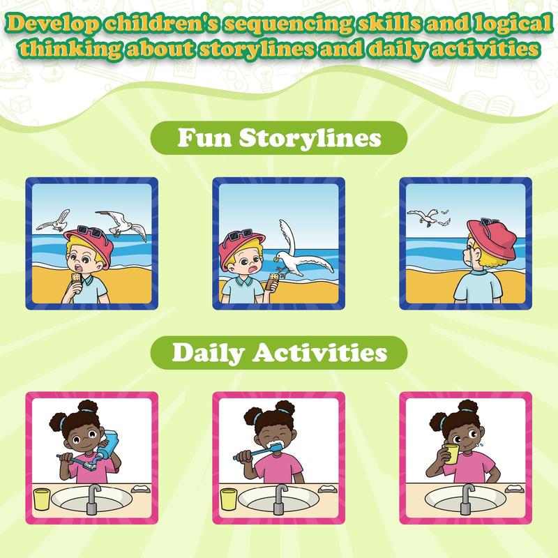 Sequencing Cards, Sequence Game, Improve Storytelling, Social Skills, Sentence Building, Learning Activities toys