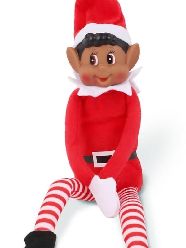 Christmas Elf Behaving Badly Plush Toy | Novelty Long Bendy Naughty Boy Christmas Elves Doll | 12 Inches (Brown Elf)