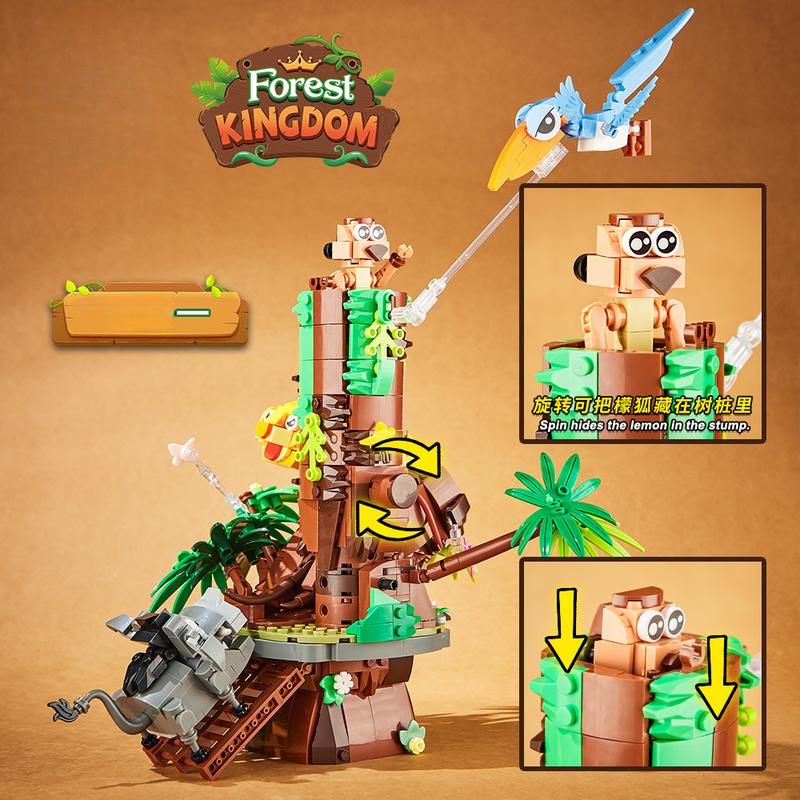 TOYSLINE-Forest Kingdom Building Blocks Assembling Animal Bricks Model DIY Toys for Boys And Girl Birthday Gift Set Birthday Gifts Christmas Gifts block toy