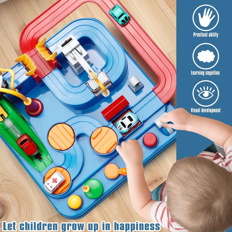 Adventure Race Car Toys for Boys 3-6 Years Race Track Playset Toddler Christmas Birthday Gift Kids Puzzles Interactive Preschool Educational Games