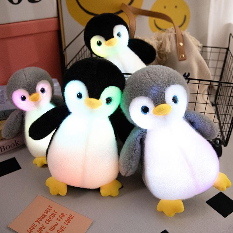 Light Up Cute Penguin Plush Toy, 1 Count LED Glow Soft Stuffed Animal Toy, Bedroom Bedside Ornament, Perfect for Birthday Gift