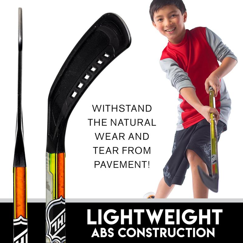 Franklin Sports NHL Kids Street Hockey Stick Set - Includes (2) Youth Street Hockey Sticks + (1) Outdoor Roller Hockey Ball - Perfect Hockey Starter Set for Kids Franklin Sports