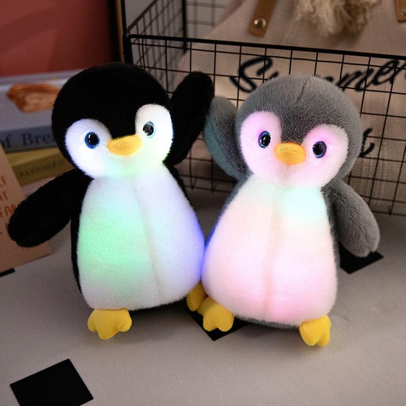 Light Up Cute Penguin Plush Toy, 1 Count LED Glow Soft Stuffed Animal Toy, Bedroom Bedside Ornament, Perfect for Birthday Gift