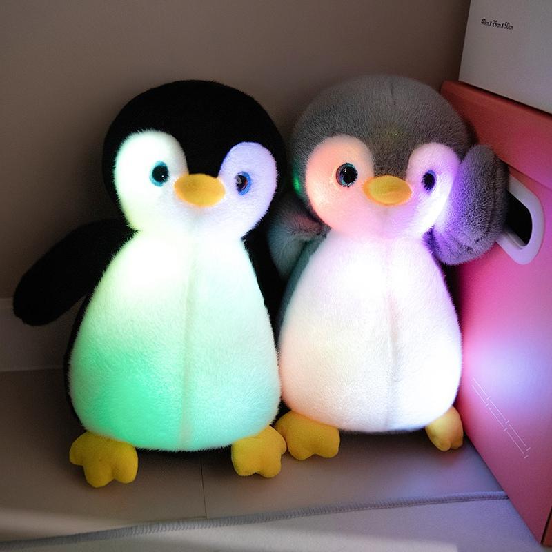 Light Up Cute Penguin Plush Toy, 1 Count LED Glow Soft Stuffed Animal Toy, Bedroom Bedside Ornament, Perfect for Birthday Gift