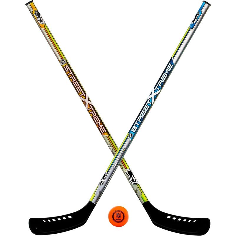 Franklin Sports NHL Kids Street Hockey Stick Set - Includes (2) Youth Street Hockey Sticks + (1) Outdoor Roller Hockey Ball - Perfect Hockey Starter Set for Kids Franklin Sports