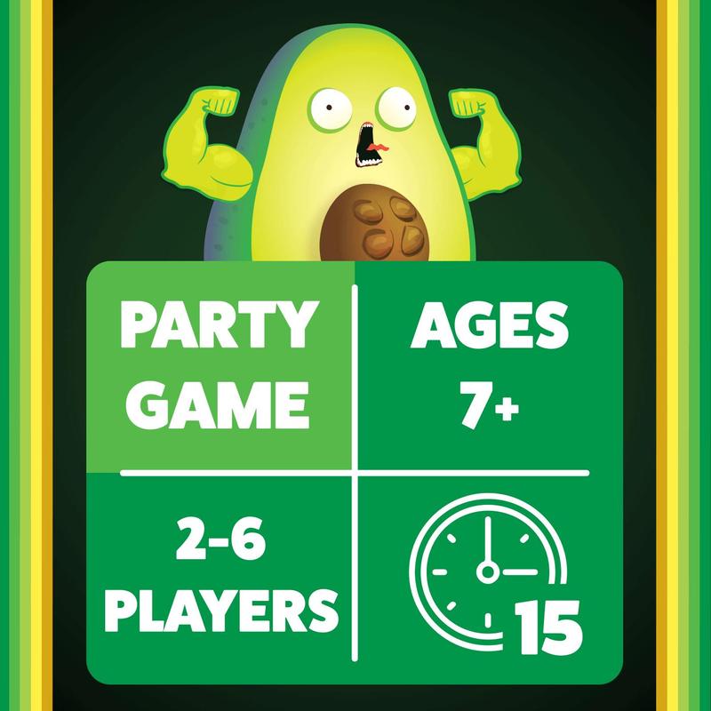 Throw Throw Avocado - A Hilarious Dodgeball Card Game with Squishy Foam Avocados - Perfect For Adults, Families, Teens & Kids - Ages 7+ - 2-6 Players