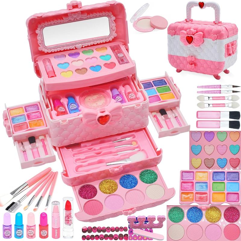 Kids Makeup Toys for Girls - Safe and Washable Makeup for Kids, Real Girls Makeup Kit for Christmas, Birthday and new year Gift