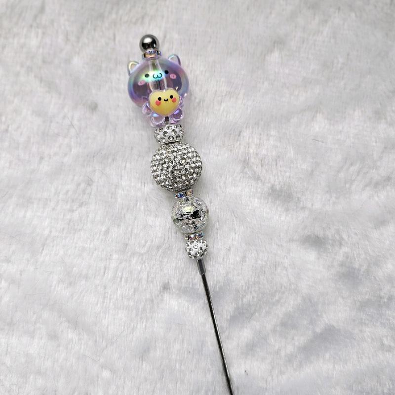 Multifunctional Handmade Stainless Steel Beaded Weeding Crafters Tool Rainbow Heart Cat Vinyl Weeding Sribe Pokey Tool