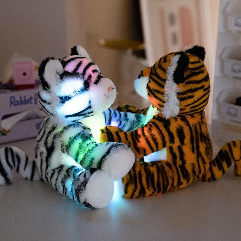 Glowing Magic Tiger Plush Toy, 1 Count Cute Soft Tiger Plush Toy, Adds Enchanting Colorful Light, Birthday Gifts, Home Decorations