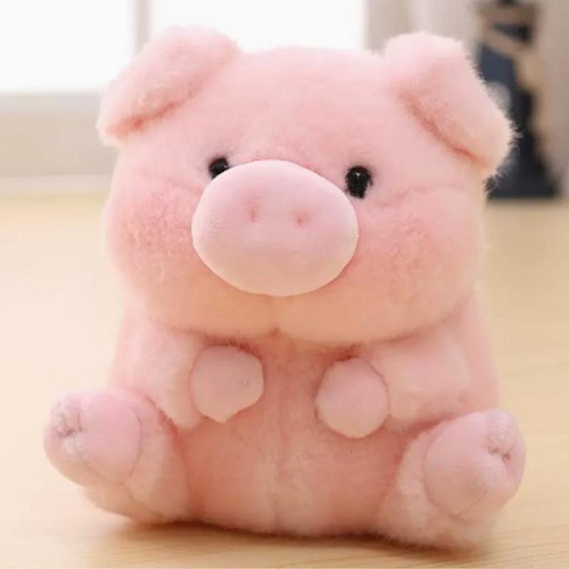 Cute Little Pink Pig Doll, Pink Round Cute Pink Pig Plush Toy Home Decoration Halloween Christmas Gift