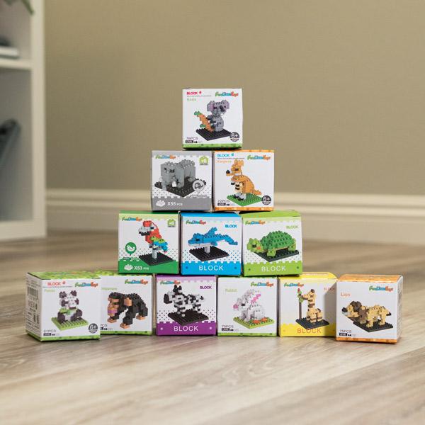 12PCS Mini Animal Building Blocks Educational Toys for Kids Toddlers