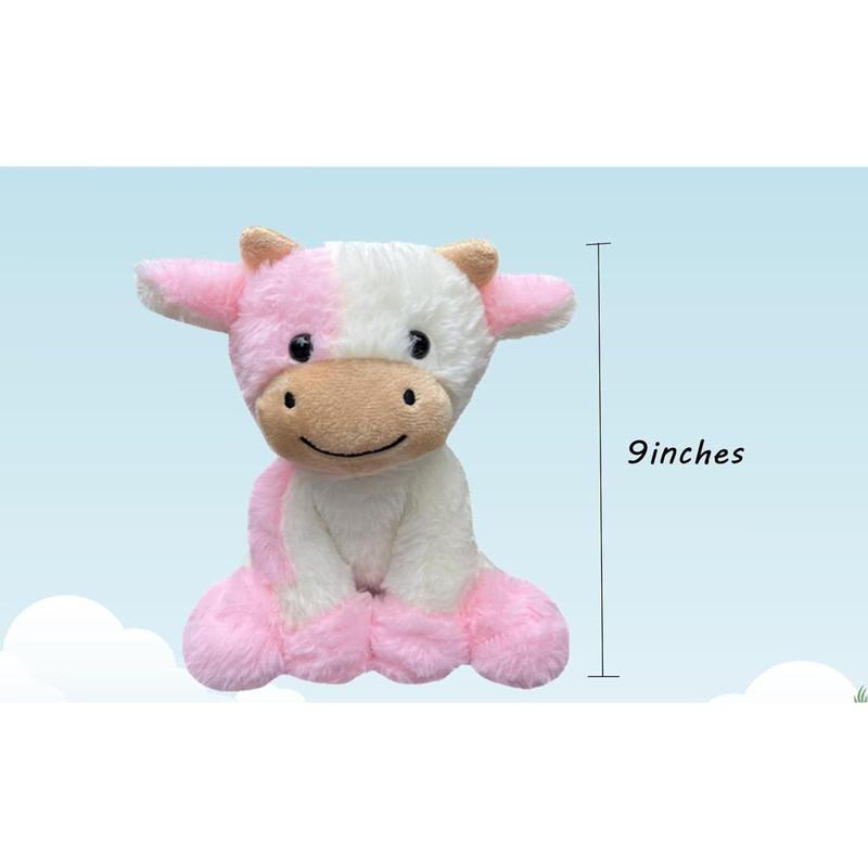 9 Inch Cow Plush Animal Soft Plush Cute Cow Toy for Kids Boys Girls