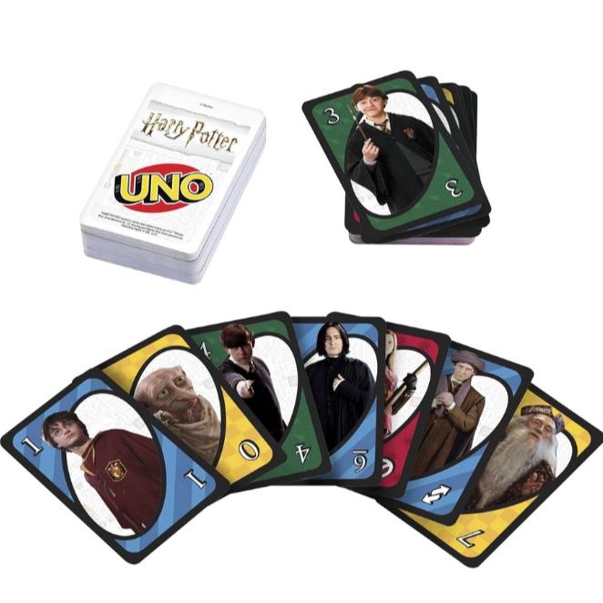 Mattel Games UNO Harry Potter Card Game for Kids, Adults and Game Night based on the Popular Series for 2-10 Players