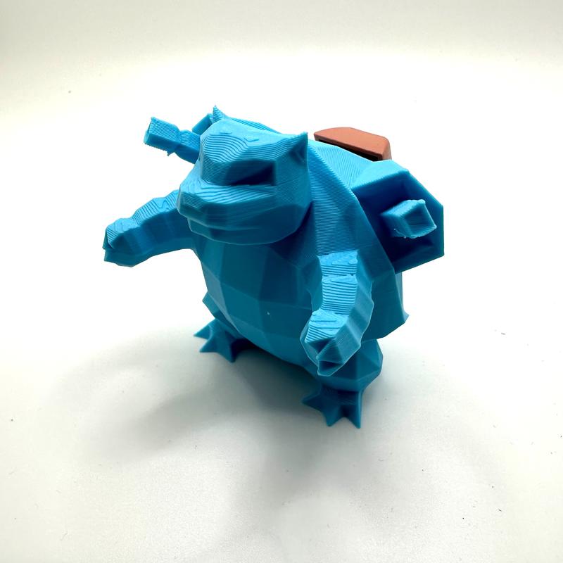 Low Poly Blastoise Mechanical Switch Fidget Toy | Stim Toy, Stress Relief, ADHD, ASMR