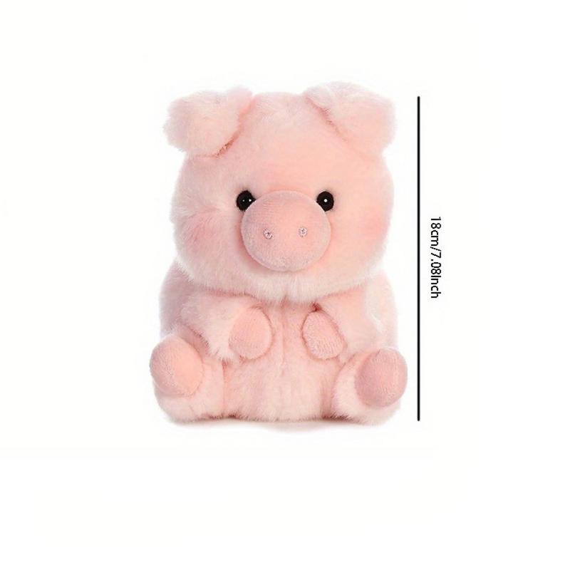 Cute Little Pink Pig Doll, Pink Round Cute Pink Pig Plush Toy Home Decoration Halloween Christmas Gift