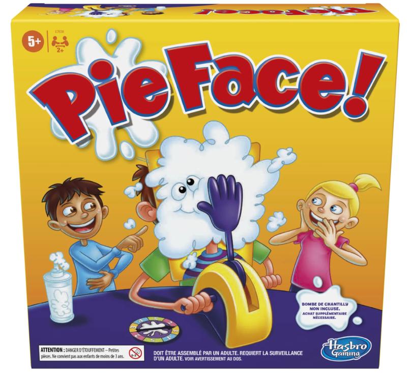 Pie Face! Whipped Cream Board Game for Kids and Family Ages 5 and Up, 2+ Players