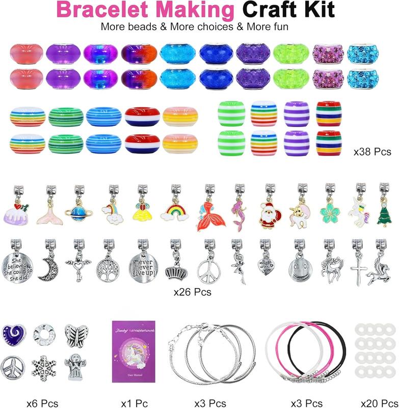 Charm Bracelet Making Kit for Girls, Toys  Making Kit for Girls 8-12 Unicorn Gifts for Teen Girls  6-8, Arts and Crafts for  Ages 6 7 8 9 10 11 12 13 Birthday