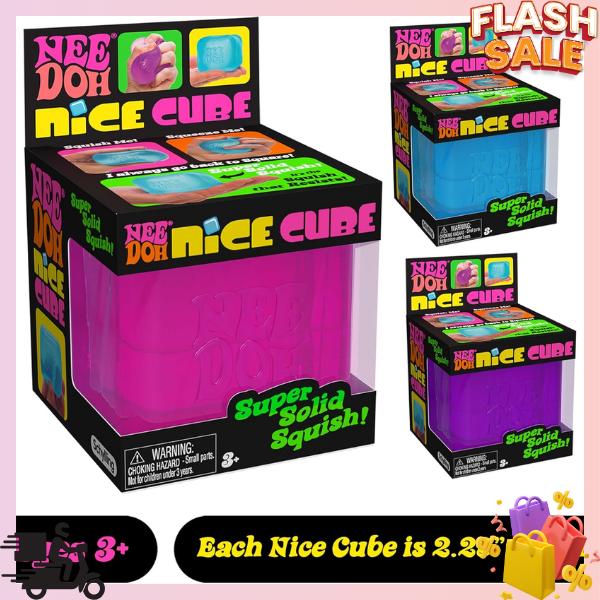 Schylling NeeDoh Nice Cube - Sensory Squeeze Toy with Super Solid Squish - 2.25