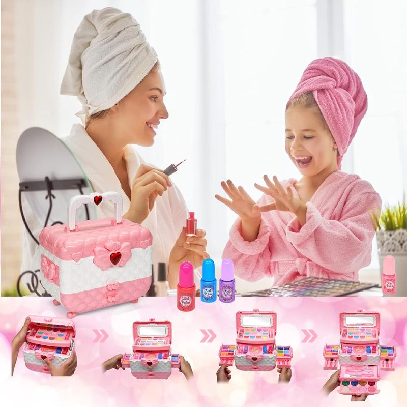 Kids Makeup Toys for Girls - Safe and Washable Makeup for Kids, Real Girls Makeup Kit for Christmas, Birthday and new year Gift