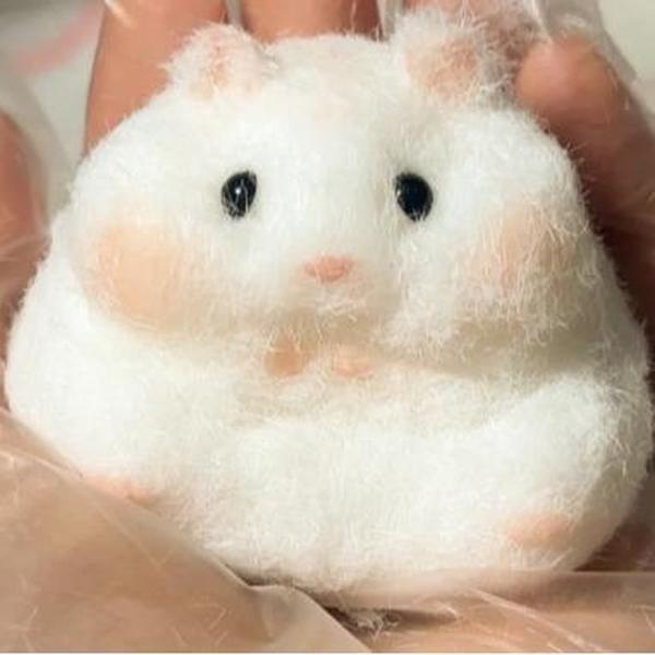 Fascinating Cartoon Cute Hamster Waffles Paws Squeeze Toy Silicone Pinch TPR Soft Decompression Stress Toy for Kids Gift Squishy