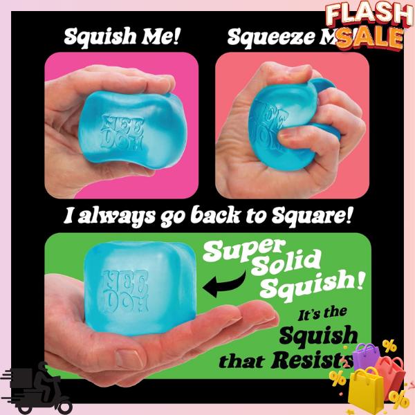 Schylling NeeDoh Nice Cube - Sensory Squeeze Toy with Super Solid Squish - 2.25